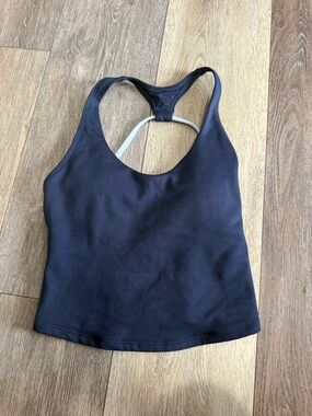 Gilly Hicks Navy and Light Blue Racerback Sports Crop